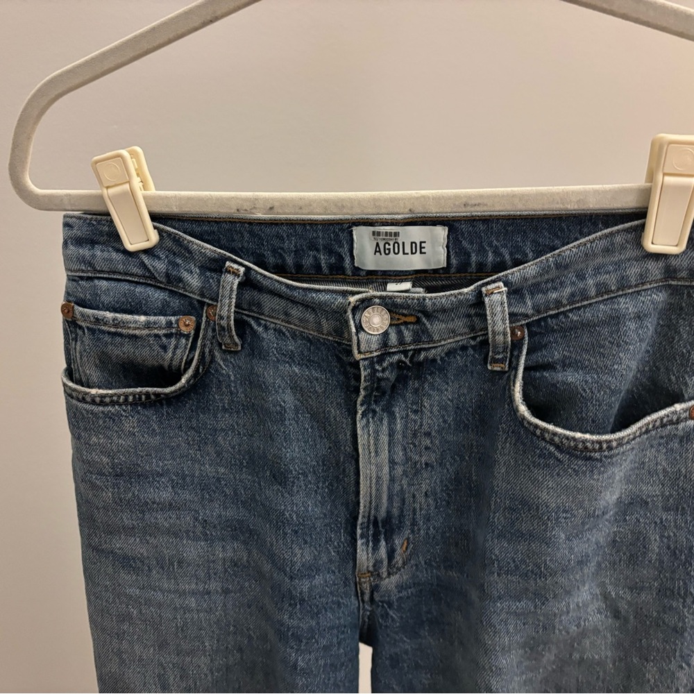Agolde Wide Leg Harper High Rise Blue Jeans | Size 27 - Picture 3 of 8